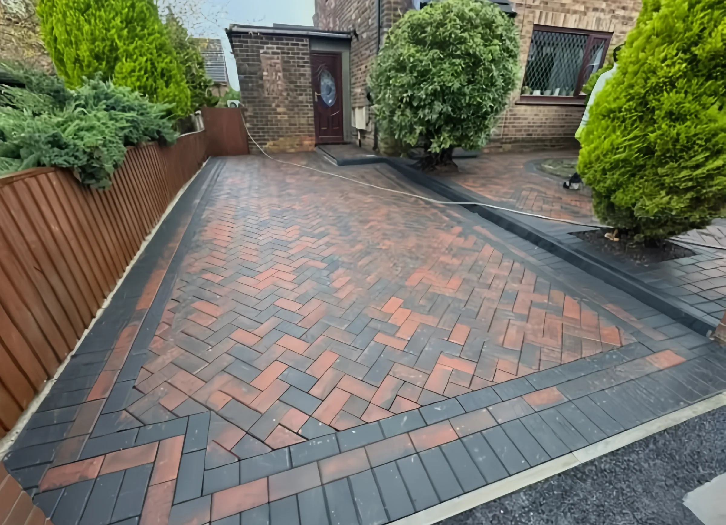 Herringbone block-paved driveway by Heritage in Stirling